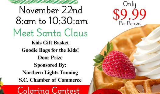 santa breakfast poster