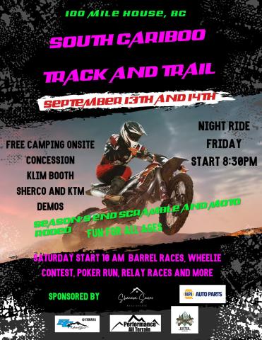 Poster - South Cariboo Track and Trail - Sept 13&14, 2024