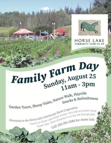 Horse Lake Community Farm Co-op - Poster - August 25, 2024