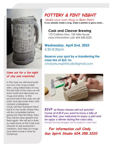 Poster - Pottery & Pint Night
