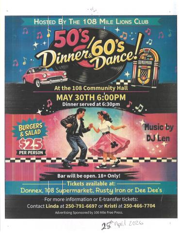 Poster - 50's/60's Dance