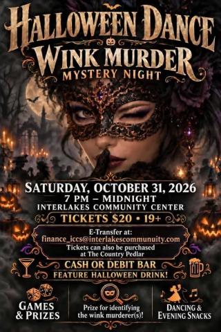 Poster - Halloween Dance & Wink Murder Mystery 