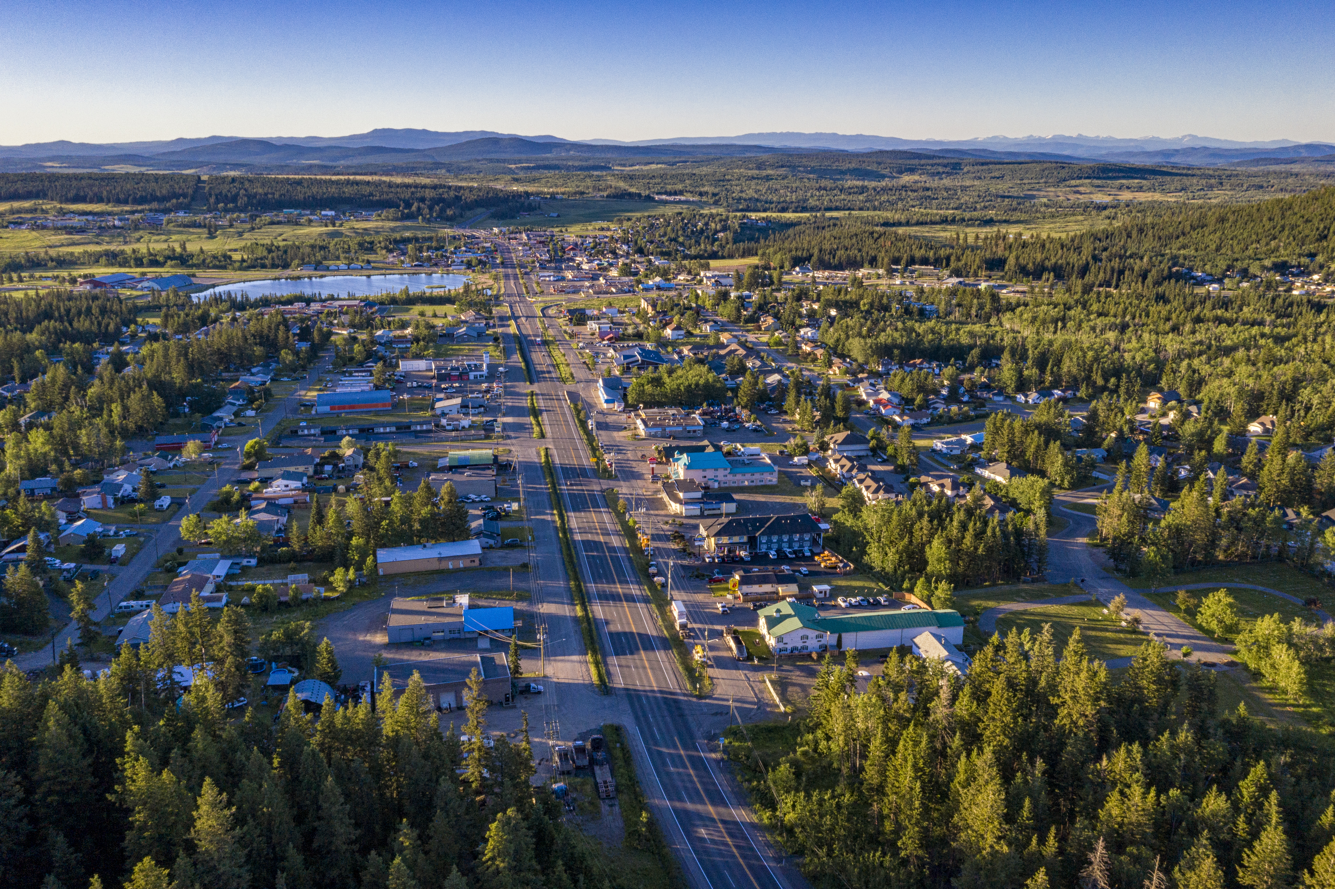 Aerial view of town
