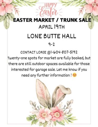 Easter Market / Trunk Sale | South Cariboo 100 Mile House