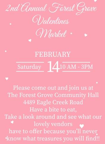 Poster - 2nd Annual Forest Grove Valentines Market