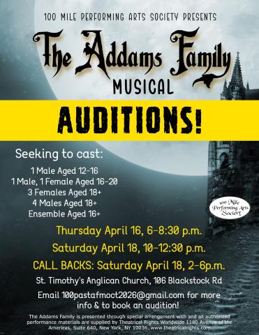 Poster - The Adams Family Auditions