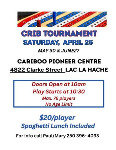 crib tournament poster